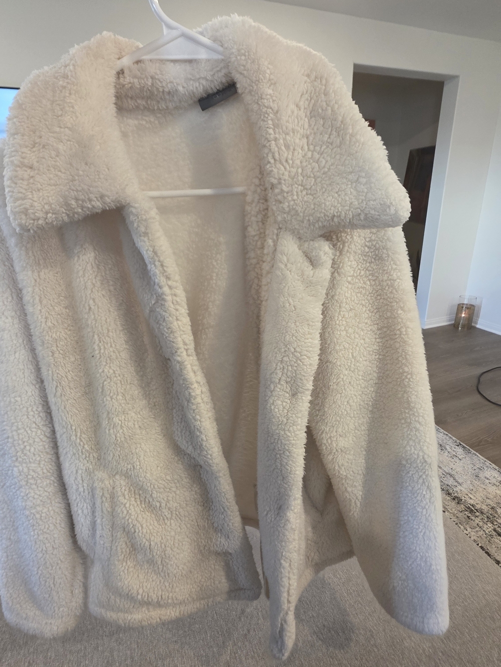 Cozy Cream Sherpa Jacket - Women's Plush Coat